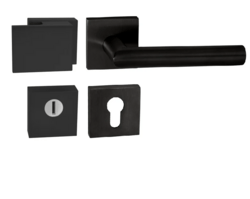Bezpečnostní kování TI - CUBO / FAVORIT - HR BS - Černá matná (153)