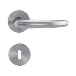 Klika na dveře GK - ULMER PROF - R BN - Broušená nerez (71)