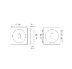 ATZ - Mušle hranatá BB 3925 - HR BS - Černá matná