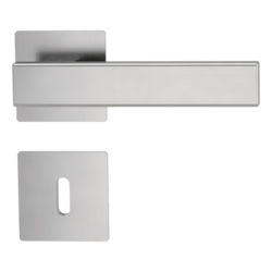 Klika na dveře GK - CUBICO PIATTA S QUATTRO - HR BN - Broušená nerez (71)