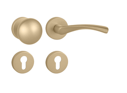 Klika na dveře FO - FAN - R OLSM - Mosaz broušená matná