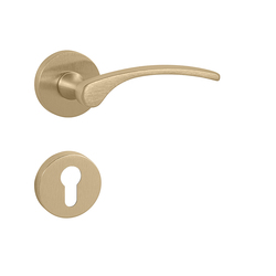 Klika na dveře FO - LAURA 2 - R OLS - Mosaz broušená