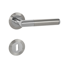 Klika na dveře MP - PRADO - R 3SM BN/LN - Broušená nerez / leštěná nerez