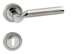 Klika na dveře WB - MARENA 006 - R EPR OC/BN - Chrom lesklý / broušená nerez