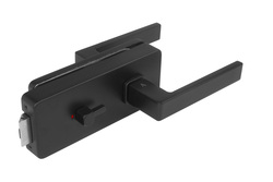 MP - UNIQUE R8 - ZÁMEK na sklo s klikou SULLA - WC BS - Černá matná