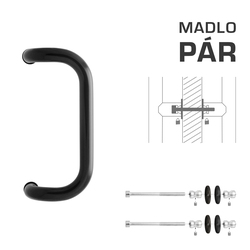 Madlo na dveře WA - MADLO M2 WA/A-DHP pár Černá (RAL 9005)