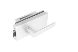 TI - ZÁMEK na sklo s klikou SONIA 4014 - bez otvoru WS - Bílá matná (152)