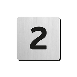 JNF - Domovní číslice "2" IN.34.300 - 75 mm - nalepovací BN - Broušená nerez