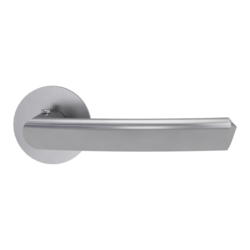 Klika na dveře GK - CRYSTAL PIATTA S - S2L s uzamykáním BN - Broušená nerez (71)