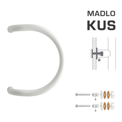 Madlo na dveře WA - MADLO M1 WA/C-S-SKLO ks Bílá (RAL 9016)