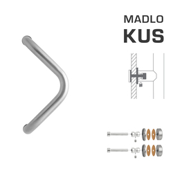 Madlo na dveře WA - MADLO M6 WA/C-S-SKLO ks Stříbrná (RAL 9006)