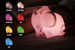 DHINK429-21 DHK - Silikonová noční lampička - Růžový sloník 