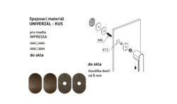 Spojovací materiál pro madlo MPK - IMPRESSA Spojovací materiál UNIVERZÁL pro MADLO ks HNM - Hnědá matná