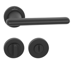 Klika na dveře CE - CASTA - R BS - Černá matná