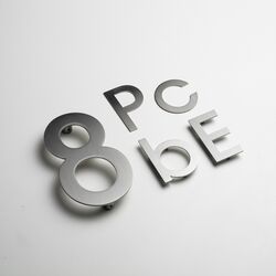 JNF - Domovní číslice &quot;4&quot; IN.34.003.PF - 100 mm BN - Broušená nerez