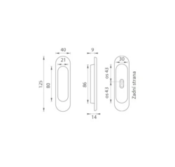 FT - Mušle ovál BB / S - 3665AF ANT - Antracit