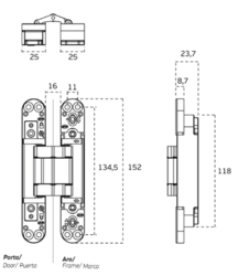 JNF - SKRYTÝ ZÁVĚS IN.05.061 - COPLAN 150 STM - Stříbrná matná