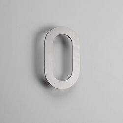 JNF - Domovní číslice &quot;0&quot; IN.34.003.PF - 100 mm BN - Broušená nerez