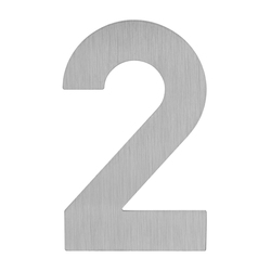 LR - Domovní číslice "2" - 120 mm - nalepovací BN - Broušená nerez