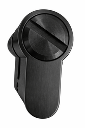 Stavební vložka MPK - Cylindrická vložka s knoflíkem pro kování na sklo BS - Černá matná