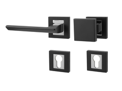 Klika na dveře MP - JASPER - HR BS/OC - Černá matná / chrom lesklý