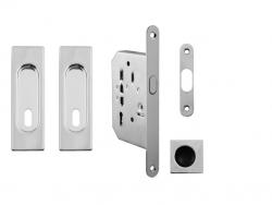 FT - Set na posuvné dveře hranatý - BB / D OC - Chrom lesklý