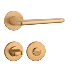 Klika na dveře AS - LIRA - R 5S OLS - Mosaz broušená