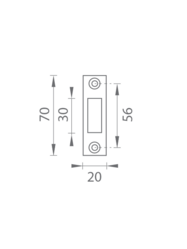 TI - Protiplech pro zámek na sklo 4020 NP - Nikl perla (142)