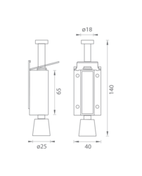 JNF - Stavěč dveří IN.23.125 BN - Broušená nerez