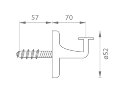 KE - Držák schodišťového madla ANT - Antracit