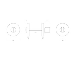 Rozeta ke klice JNF - ROZETA WC IN.04.236 - R BN - Broušená nerez