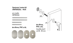 Spojovací materiál pro madlo MPK - IMPRESSA Spojovací materiál UNIVERZÁL pro MADLO ks NP - Nikl perla
