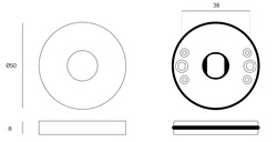 Klika na dveře JNF - DYNAMIC 240 - R BN - Broušená nerez