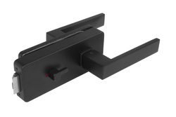 MP - UNIQUE R8 - ZÁMEK na sklo s klikou PINA - WC BS - Černá matná