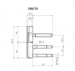 OV - Pant nenastavitelný spodní 101/15 ONL - Nikl lesklý