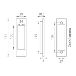 MP - MUŠLE HRANATÁ 039 bez otvoru BS - Černá matná