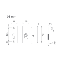 AXA - ROZETA ATLAS PLUS F3 - Zlatý elox