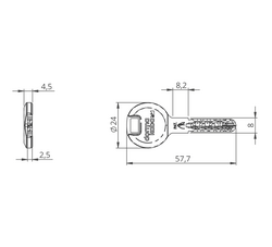 DK - EXPERT cross US vlastní klíč důlkový SMART KEY 