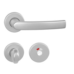 Klika na dveře BA - MIRA - R F1 - Stříbrný elox