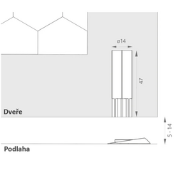 VM - Magnetická zarážka neviditelná STOPPINO Open Model 2 WS - Bílá matná (49)