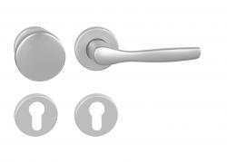 Klika na dveře BA - LUXOR - R F1 - Stříbrný elox