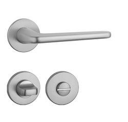 Klika na dveře AS - LIRA - R 5S OCS - Chrom broušený