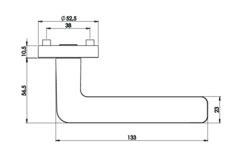 Klika na dveře GK - REMOTE - R Velvet šedá (22)