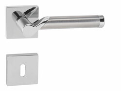 Klika na dveře TI - MARENA - HR 794Q OC/BN - Chrom lesklý / broušená nerez (67)