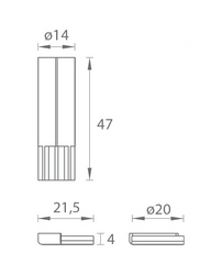 VM - Magnetická zarážka neviditelná STOPPINO Open Model 1 NP - Nikl perla (14)