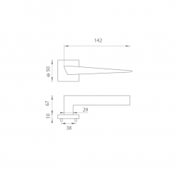 Klika na dveře FO - NAXOS - HR BS - Černá matná