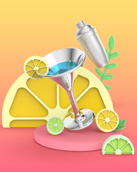 MTM327-01 MTM - KLÍČENKA - Koktejl 