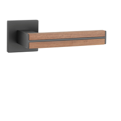 Klika na dveře AS - IMPERATA - HR 7S BS - Černá matná / dřevo ořech