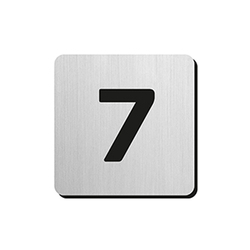 JNF - Domovní číslice "7" IN.34.300 - 75 mm - nalepovací BN - Broušená nerez