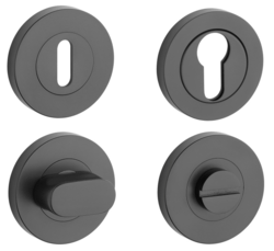 Rozeta ke klice SH - ROZETA - R PRO 8 MM BS - Černá matná